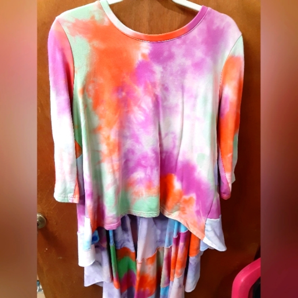 Colorful Tie-Dye Women's Top